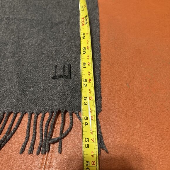 Dunhill 100%. Cashmere made in Scotland Gray Scarf - Picture 8 of 8